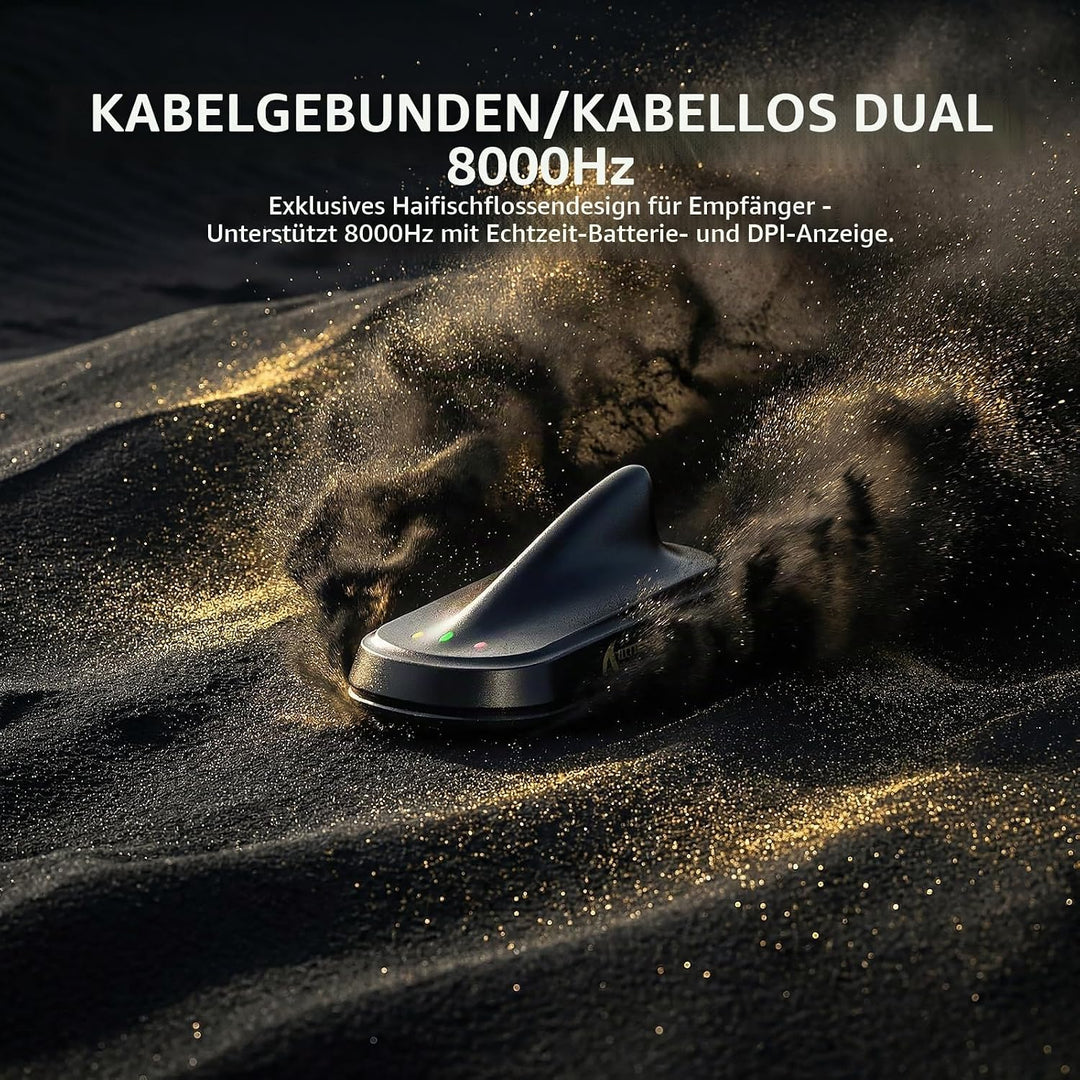 ATTACK SHARK X11 Ultra Kabellose Gaming-Maus mit C06 Ultra LED-Kabel, Carbonfaser-Verbundgehäuse, 54