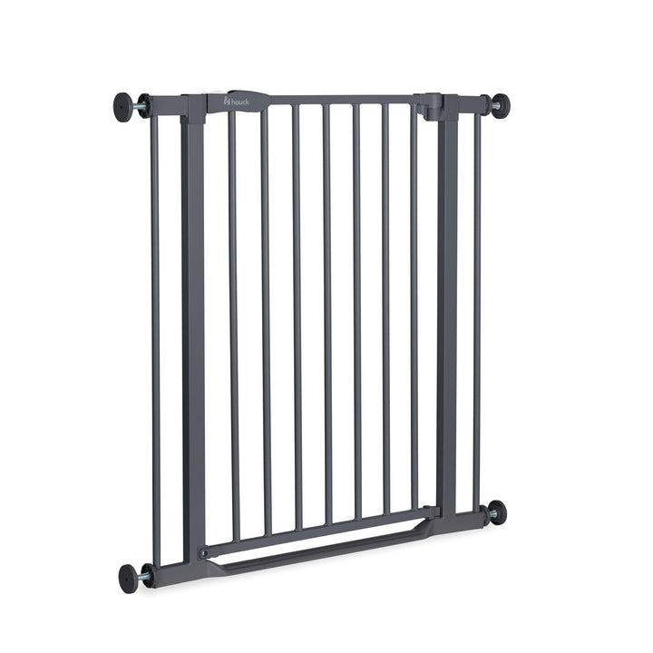 Hauck Treppenschutzgitter Türschutzgitter Clear Step 2, für Breiten 75-80 cm, Ultra Flache Schwelle,