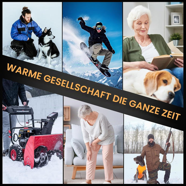 FANDLISS Handwärmer Elektrisch,Taschenwärme mit 10000mAh, Zweiseitige Heizung,Magnetische 2er-Pack,U