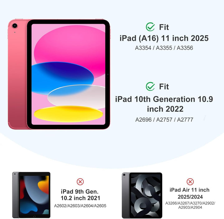 Hülle für iPad 11. Generation A16 2025 / iPad 10. Generation 2022 (10.9/11 Zoll) mit Stifthalter, Tr