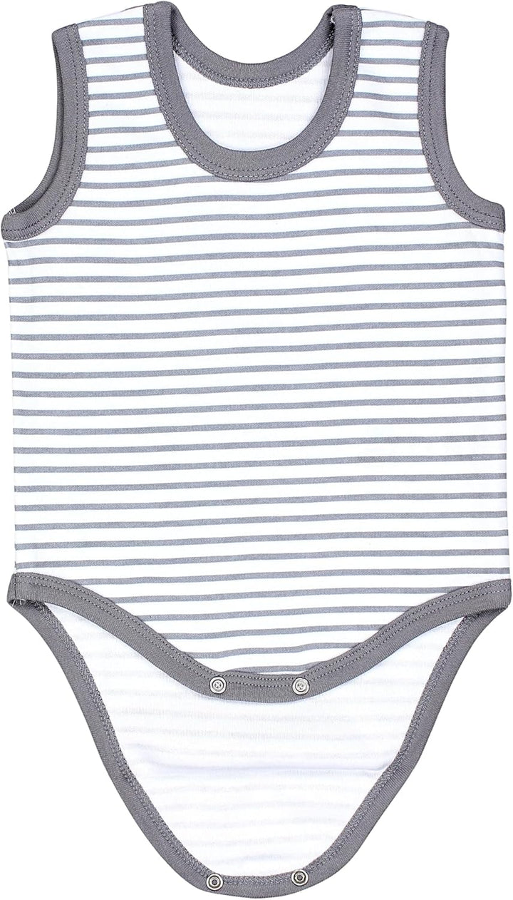 TupTam Baby Jungen Achselbody – Weicher Baby Body im 5er Pack aus Baumwolle, Body Baby Unifarben OEK