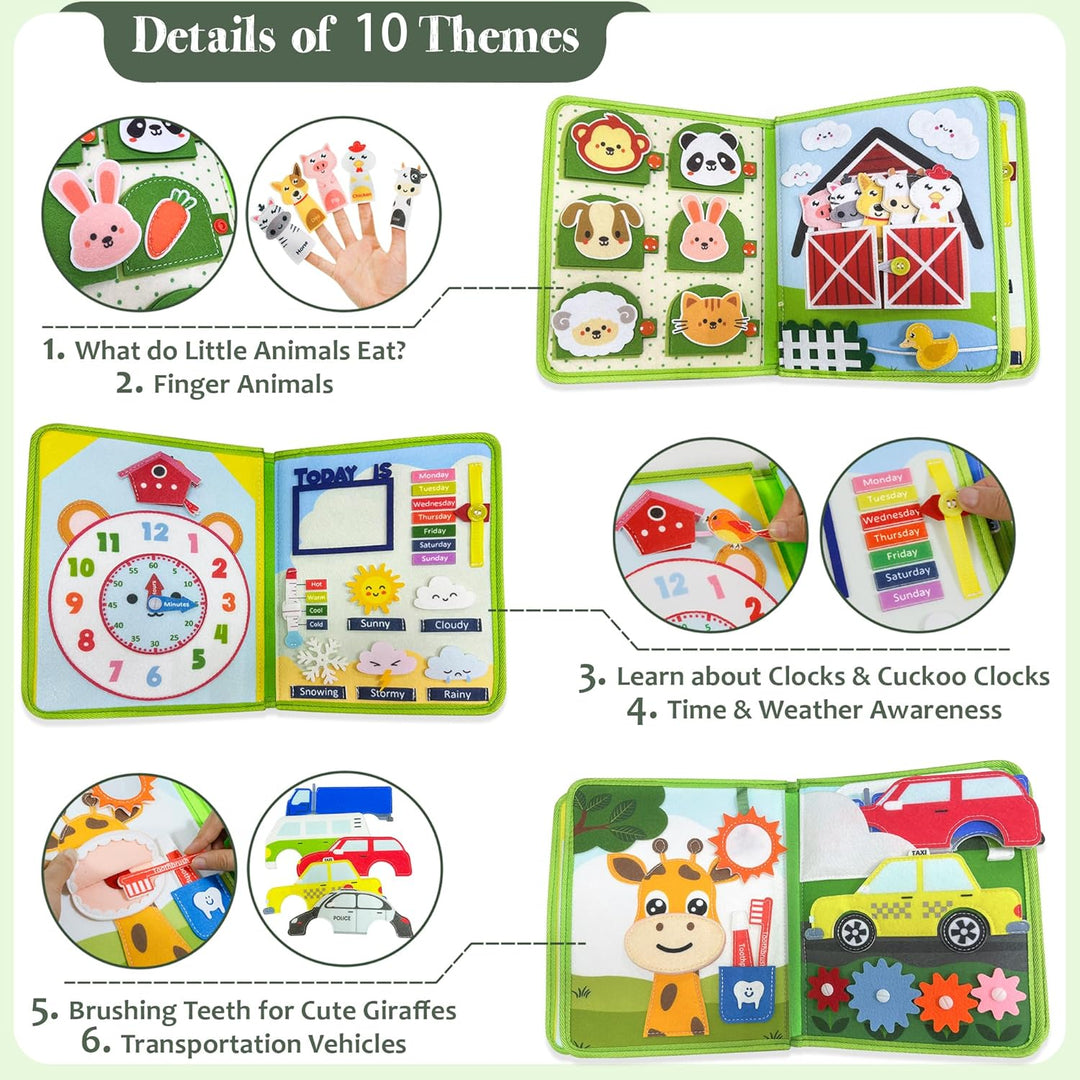 Busy Board Montessori Spielzeug ab 1 Jahr, 22-in-1 Interaktives Activity Board für Kleinkinder, Früh