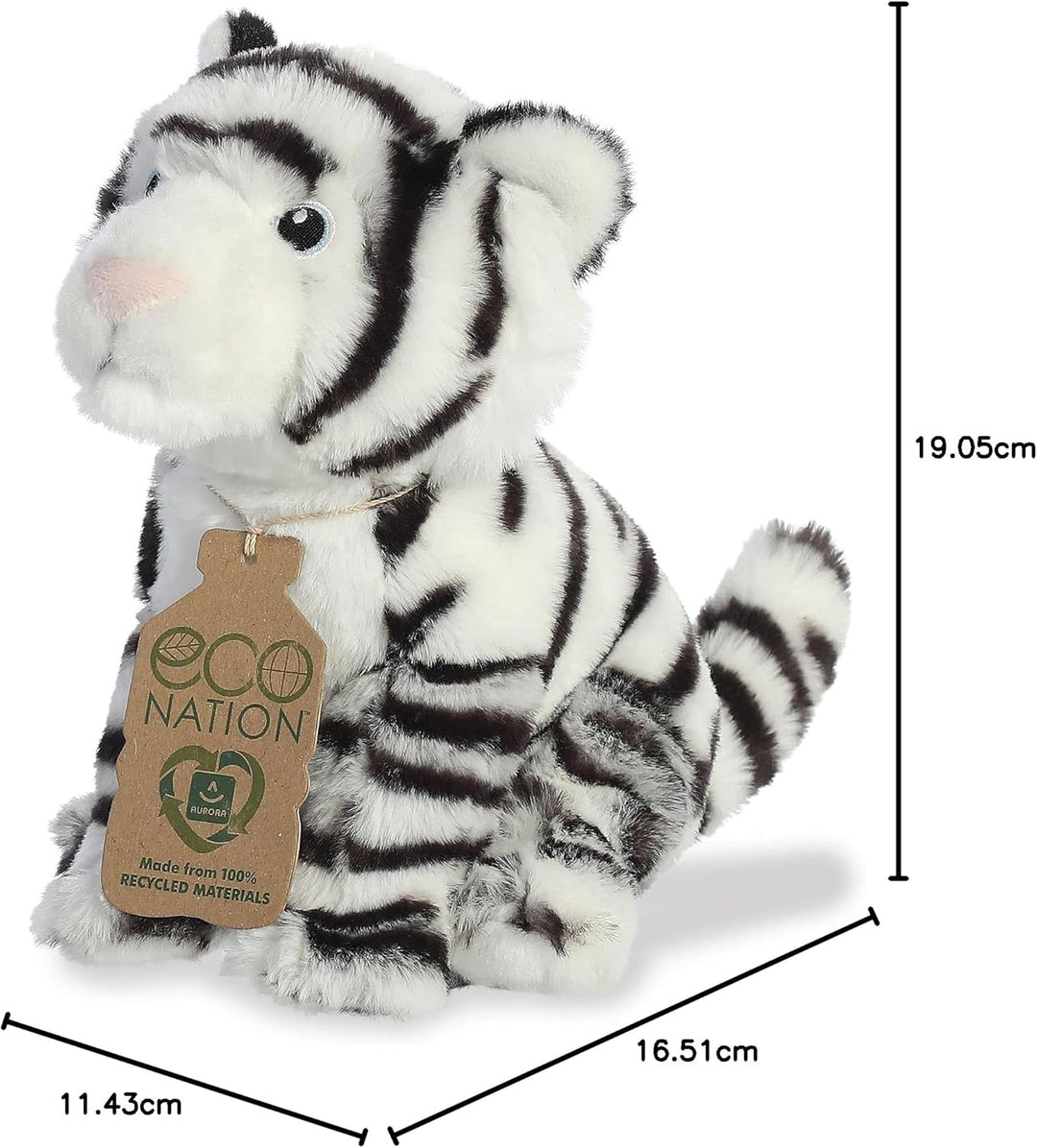 Aurora - Eco Nation - 9" White Tiger Weisser Tiger 1 EA, Weisser Tiger 1 EA