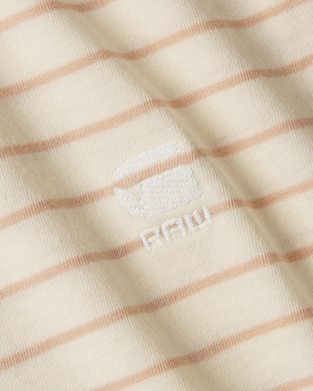 G-STAR RAW Damen Eyben Slim V-Neck Top 2.0 T-Shirt XS Mehrfarben (Antique White/Rugby Tan Stripe D24