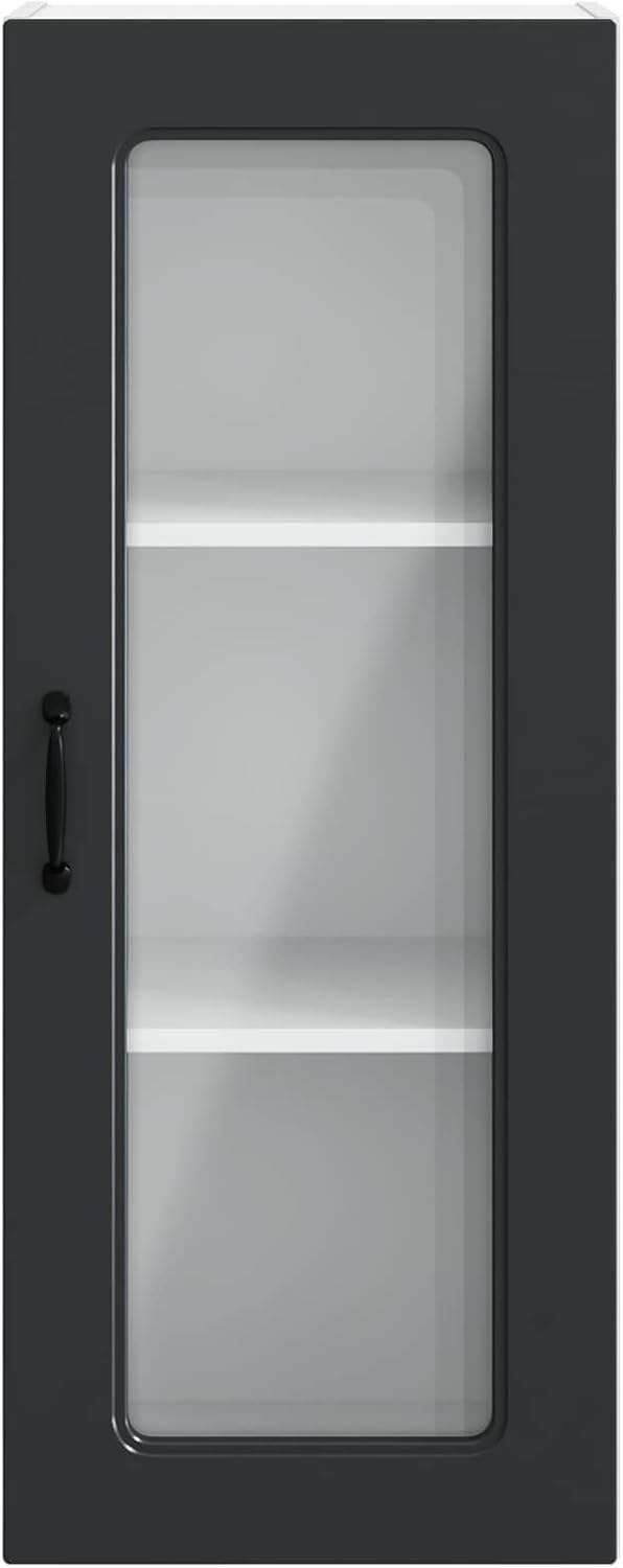 vidaXL Geschirrspülerfront Kalmar Schwarz 40 x 31 x 100 cm, Eleganter moderner Küchenregal, grosser