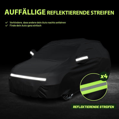 Favoto Autoabdeckung Winter Vollgarage Auto Abdeckplane Staubdicht Wasserdicht Autohülle Autoplane C