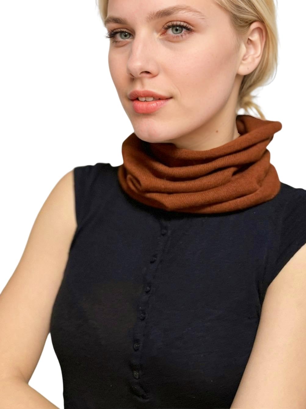 Prettystern Damen Herren Kaschmir Loop Schal warm Cashmere leicht Schlauchschal Strick-schal Halstuc
