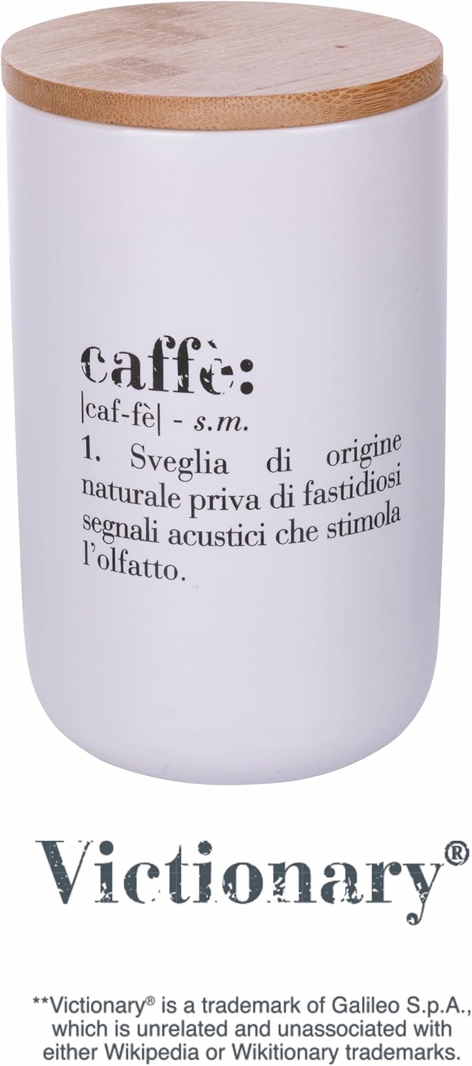 Villa d'Este Home Tivoli 1996 Victionary Kaffeedose 1000 ml aus Keramik mit Bambusdeckel