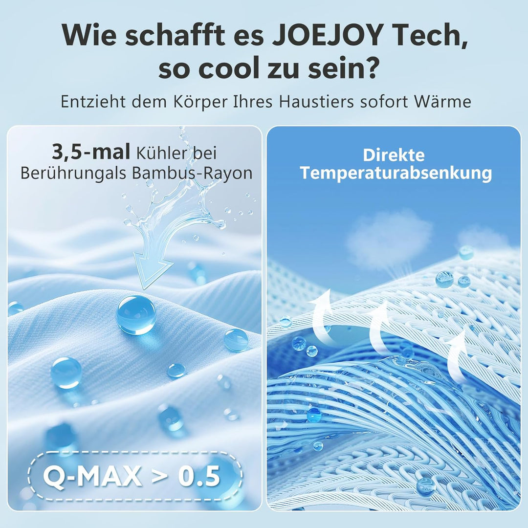 JOEJOY Kühlmatte für Hunde, Selbstkühlende Hundematte, Sommer Kühlkissen für Hunde, Langlebiger Trag
