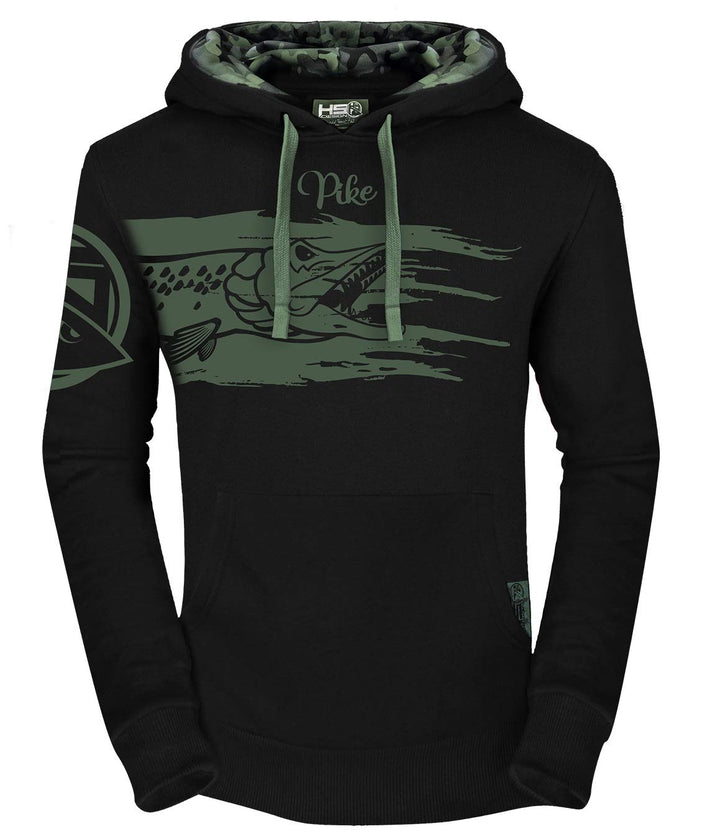 HOTSPOT DESIGN Hoodie Pike, L, Schwarz, mit Tarndetail, 010301403