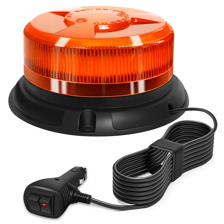 antom rundumleuchte 9 Blitzmuster 12V 24V Gelb Warnleuchte led magnet mit 3 Meters-Kabel für Auto LK