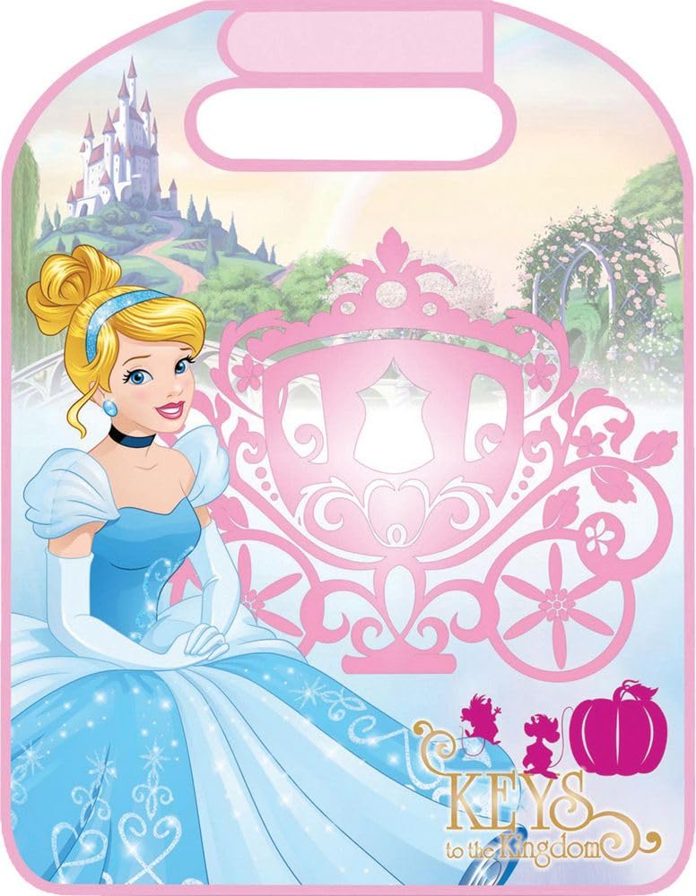 Disney Tataway Universeller Autositzschutz für Vordersitz aus PVC, 45 x 57 cm, Cinderella-Print, ros