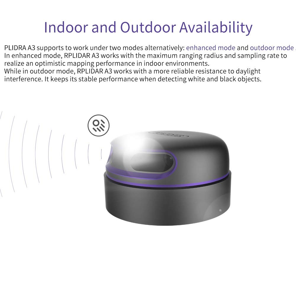 youyeetoo Slamtec RPLIDAR A3 2D 360 Grad 25 Meter Scanradius LIDAR-Sensor zur Vermeidung von Hindern