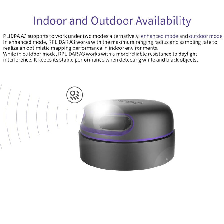 youyeetoo Slamtec RPLIDAR A3 2D 360 Grad 25 Meter Scanradius LIDAR-Sensor zur Vermeidung von Hindern