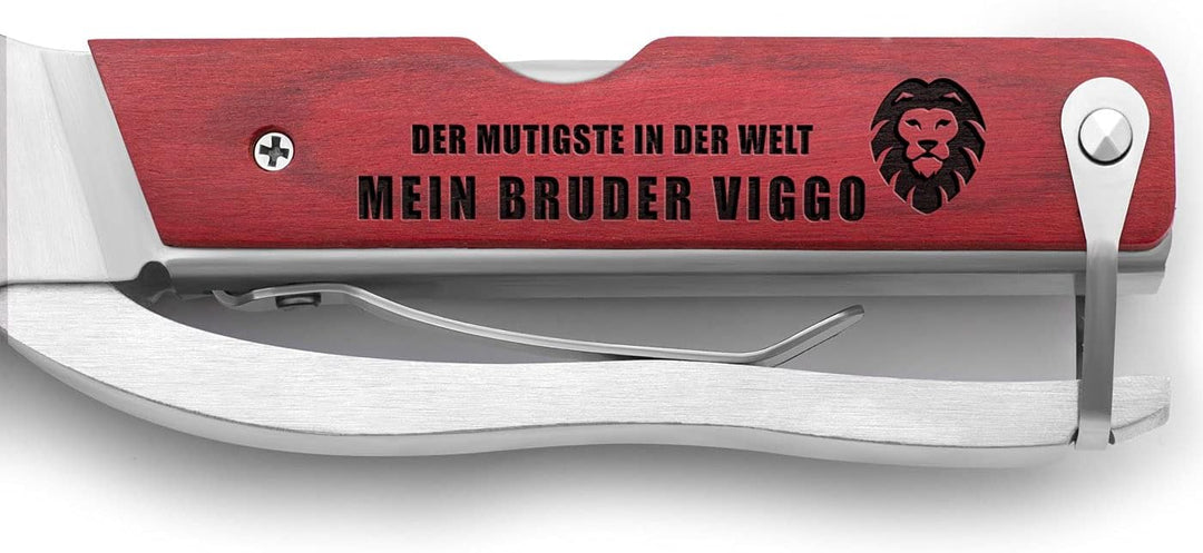Maverton Multifunktionswerkzeug mit Gravur - kompaktes Multitool - personalisiert - aus Edelstahl +