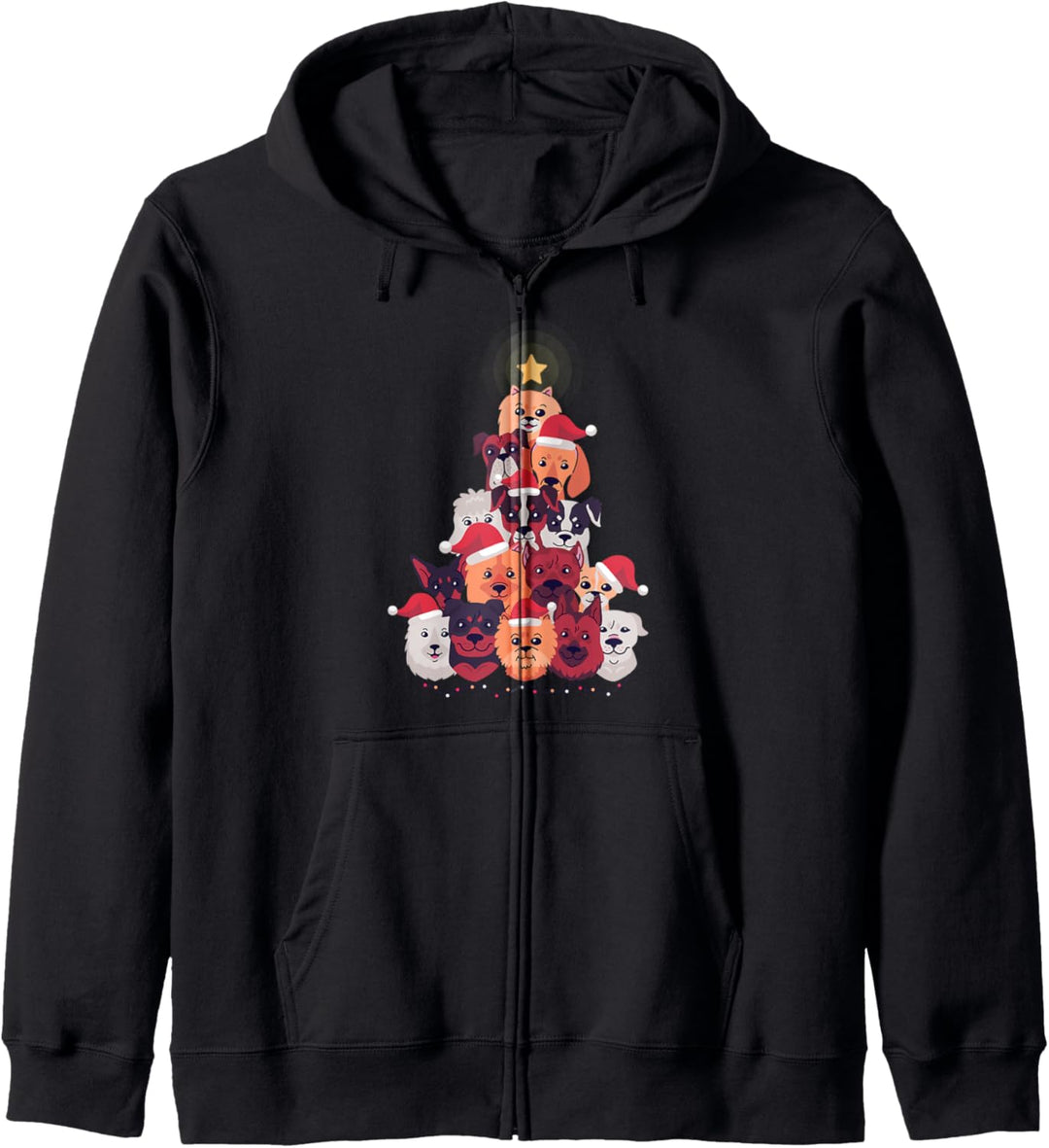 Lustiges Weihnachts Hunde Weihnachten Weihnachtsbaum Kapuzenjacke