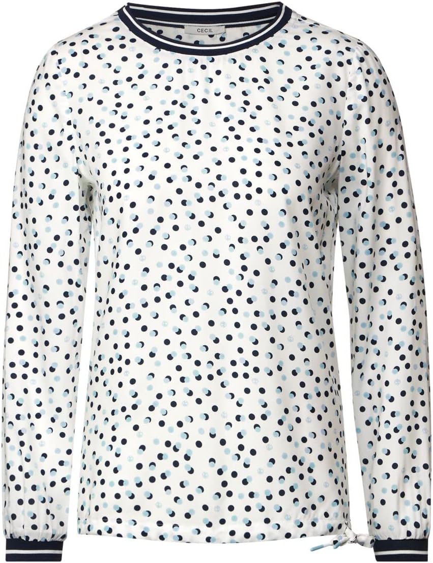 Cecil Damen Blusenshirt Bedruckt L Vanilla White, L Vanilla White
