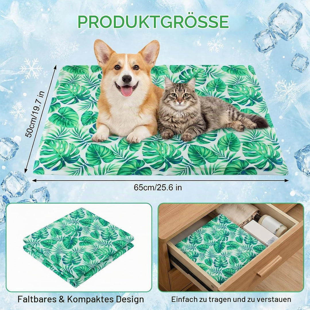 Ninonly Kühlmatte Hund 50X65cm Kühlmatte für Hunde Katze Haustier Eismatte Selbstkühlende mit Ungift