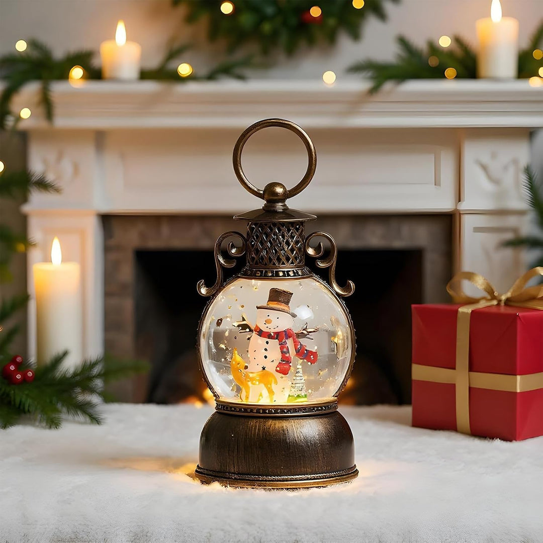 Leuchtende Weihnachtskugel,Winter Festtage 6-Stunden Timer - Weihnachtliche Leuchtende Schneekugel D