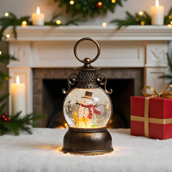 Leuchtende Weihnachtskugel,Winter Festtage 6-Stunden Timer - Weihnachtliche Leuchtende Schneekugel D