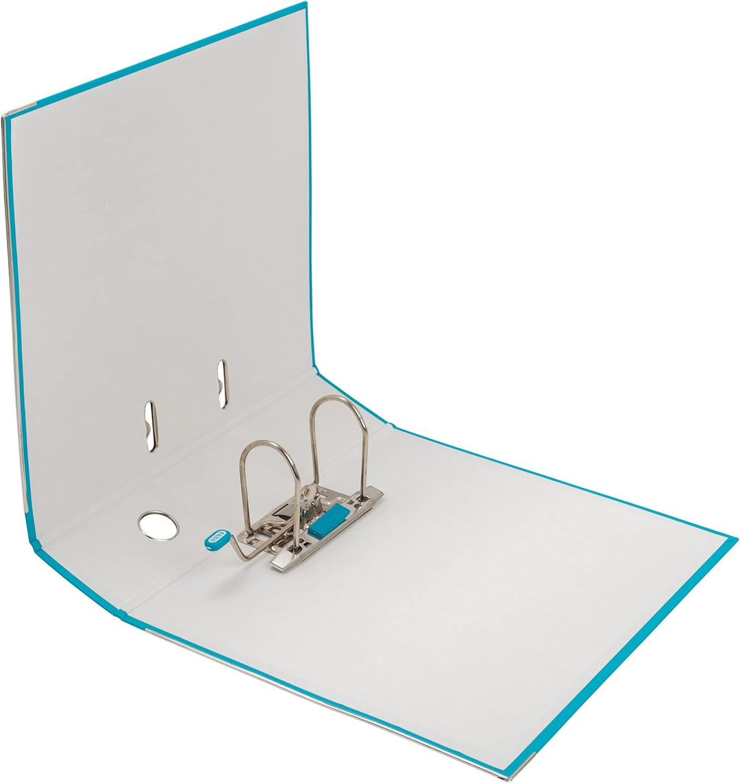 Elba Ordner A4, Smart Pro, 8 cm breit, Kunststoff aussen, türkis, 10 Stück türkis A4, breit, türkis