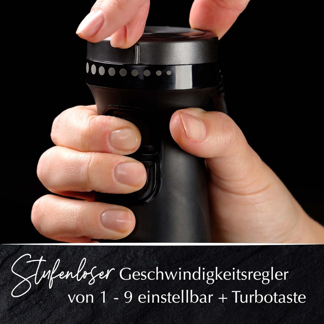 Stanley Rogers - Stabmixer, 700ml Mixbehälter mit Skala, 600W und 9 Geschwindigkeitsstufen, Pürier-A