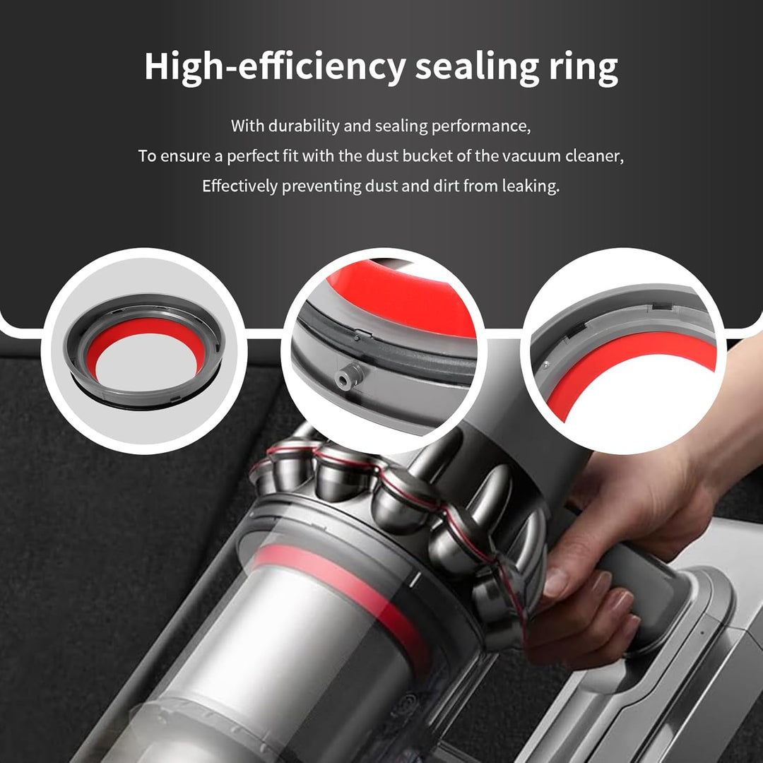 Ersatzteil für Dyson V11 Staubsauger zubehör, Staubbehälter-oberer Fester Dichtungsring + Clip Latch