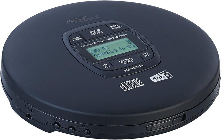 auvisio CD Spieler: Tragbarer CD-Player, DAB+ Radio, Bluetooth, Akku, Ohrhörer, Anti-Shock (CD Playe