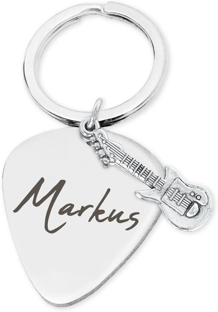 keepdrum Personalisierter Schlüsselanhänger Plektrum "I Pick You" mit Wunsch-Gravur Pick You mit Wun