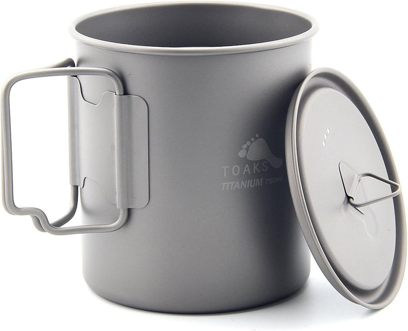 TOAKS Outdoor Camping Titan Cup und Titan Topf 750 Ml und 450 Ml Set, 750 Ml und 450 Ml Set