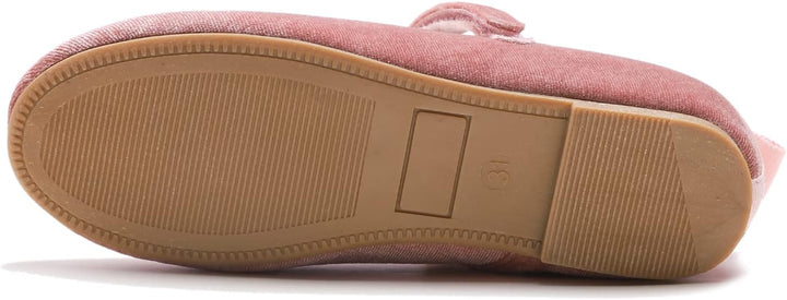 Feversole Girls Cute Dress, Mädchen süsses Kleid Mary Jane Schuhe weiche Party Urlaub Ballerinas 30