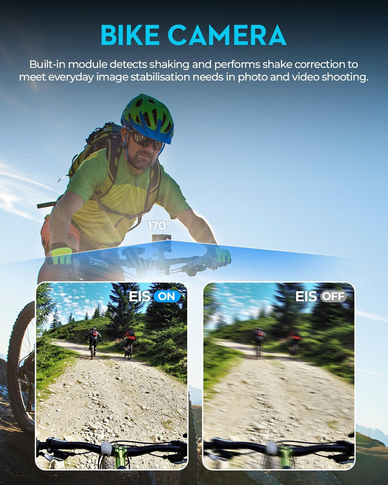 TIMNUT Action Cam 4K30fps, Unterwasserkamera WiFi Kamera,20MP HD 170°FOV mit EIS Helmkamera, 40m/131
