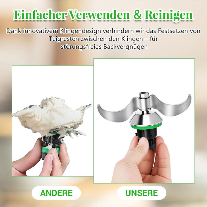 Hossom Teigmesser für Thermomix TM6/ TM5, Ersatzteile für Thermomix Messer, Edelstahl Teigmischmesse