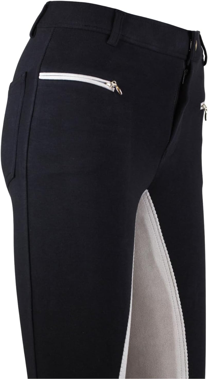 RL24 Damen Reithose Vollbesatz Flex BASICLINE 44 Schwarz/Grau, 44 Schwarz/Grau