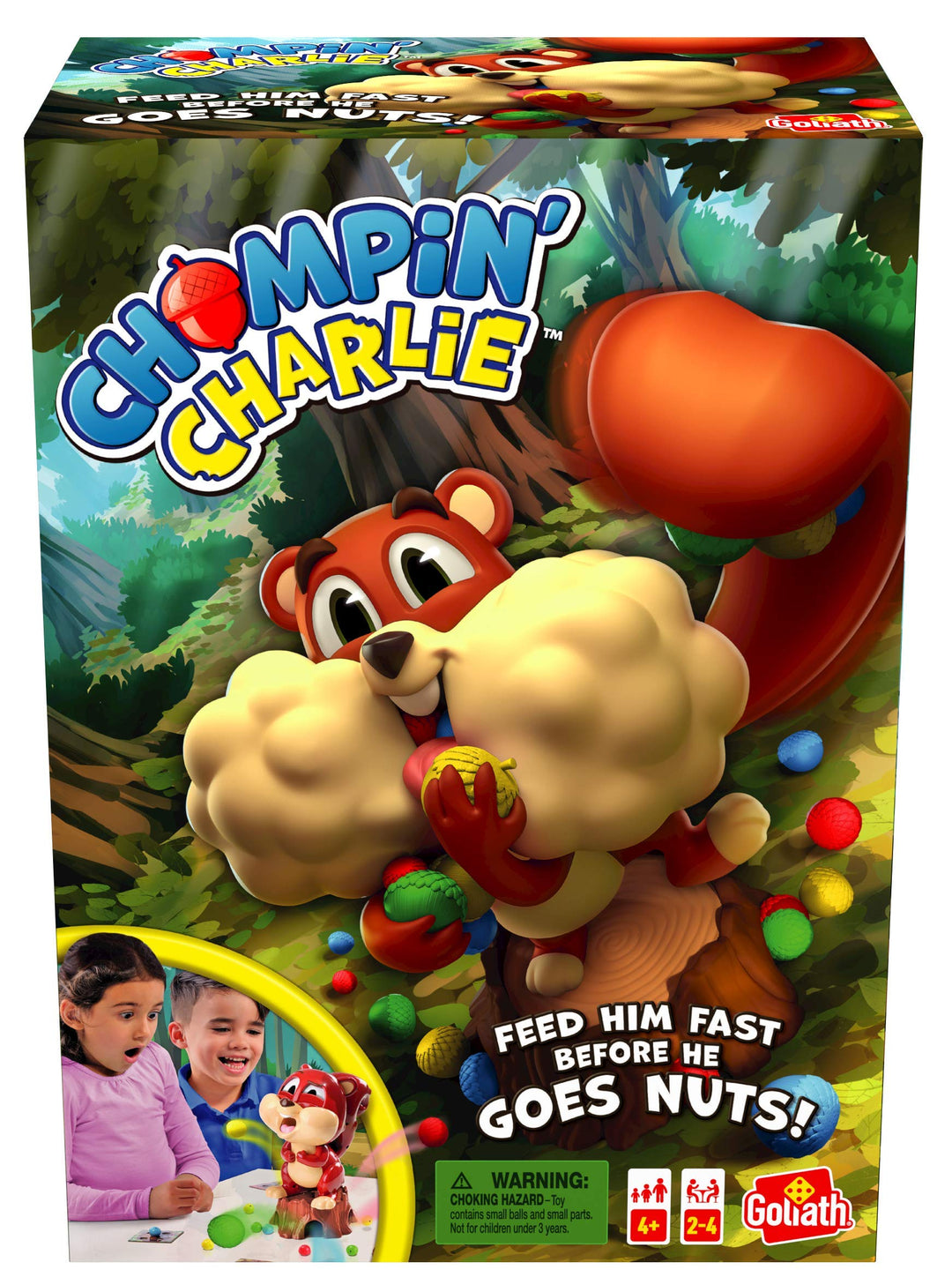 Chompin' Charlie Game - Feed The Squirrel Acorns and Race to Collect Them When They Scatter by Golia
