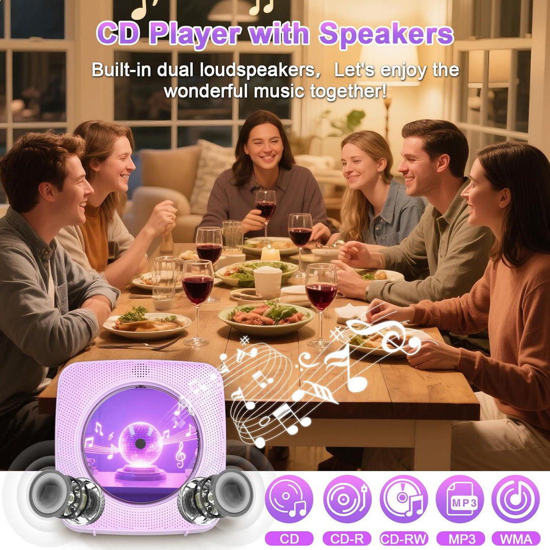 Gueray Tragbarer CD Player Tragbar : Radio CD Players Kinder CD-Player Discman mit 1800mAh Akku Laut