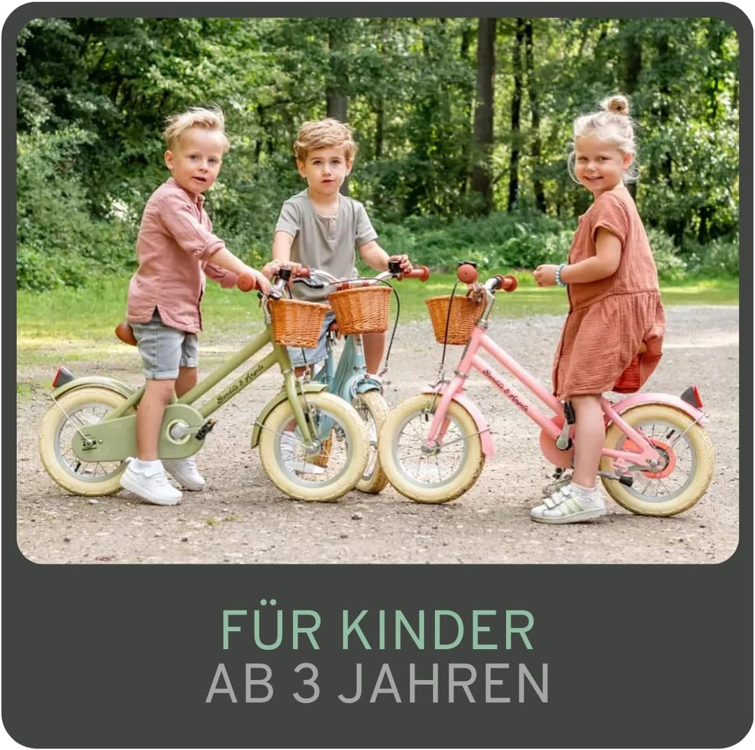 Bandits and Angels Kinderfahrrad Retro Rider 12 Zoll Blau, Blau