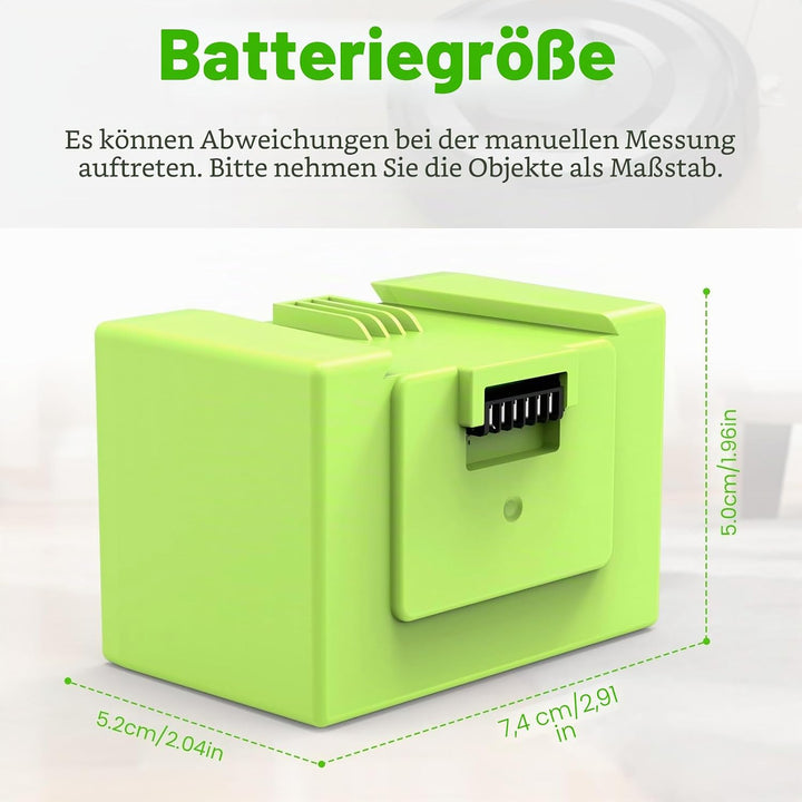 LabTEC 14.4V 4000mAh Ersatzakku für Roomba i7, Li-Ion Akku für iRobot Roomba E5 7150 7550 3150 3550