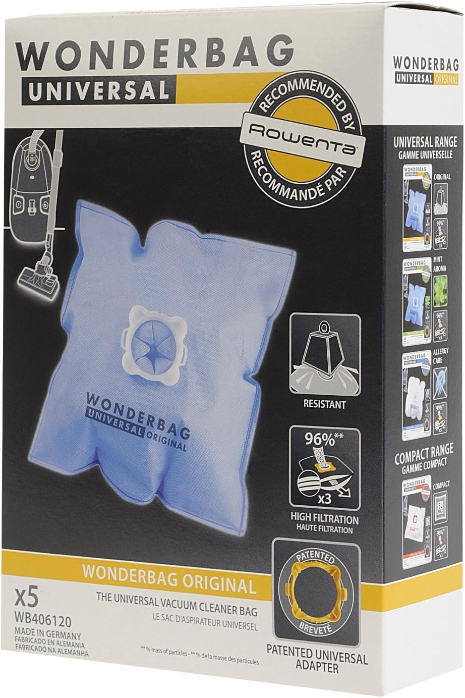 Wonderbag WB406120 Staubsaugerbeutel Wonderbag Classic, 5 Stück