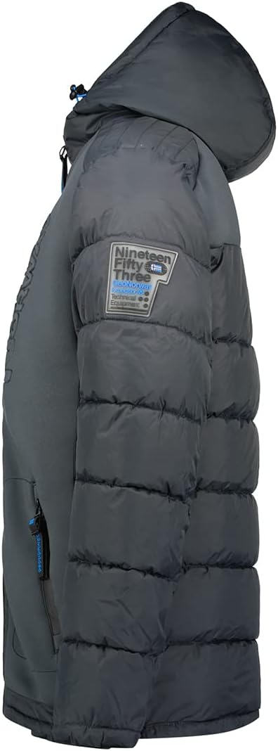 Geographical Norway Beachwood Men - Winterjacke Hooded Herren Parka - Warme Daunenjacken Steppjacke