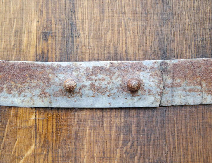 Temesso Weinfass halbiert aus Eichenholz rustikal - als Miniteich D70 cm (Oberfläche geölt - mit Hal