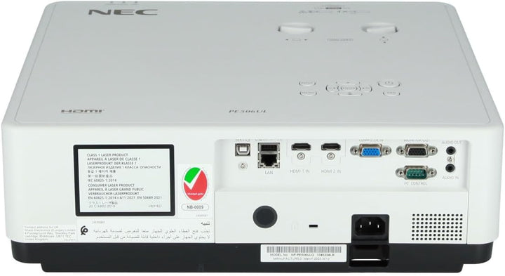 NEC PE506UL Laserprojektor FullHD (FullHD 1920x1200 Pixel, HDMI, USB, LAN, 5200 AnsiLumen) Weiss