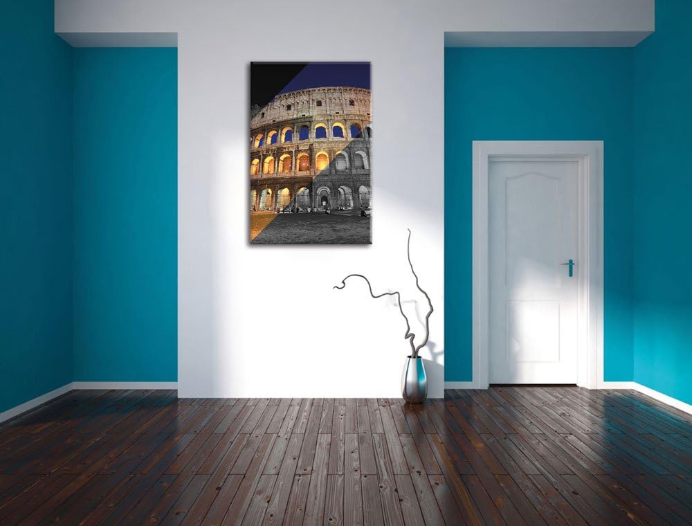 Pixxprint Colosseum in Rom Italien als Leinwandbild/Grösse: 100x70 cm/Wandbild/Kunstdruck/fertig bes