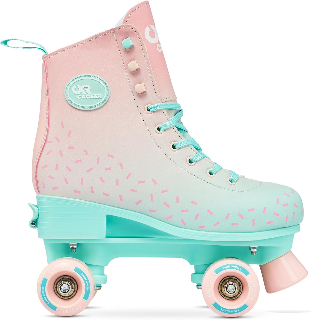 Croxer Verstellbare Rollschuhe Roller Skates Evita, Amara (LED Räder), Sprinkly - Kugellager Carbon