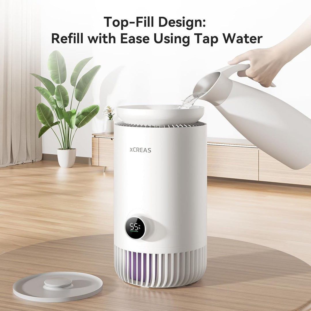Luftreiniger und Luftbefeuchter 2 in 1 – Verdunstungs-Befeuchter + HEPA-Luftreiniger für Schlafzimme