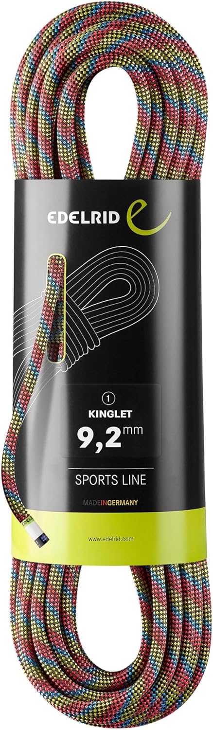 EDELRID Kinglet 9.2MM 70M Gestreift-Bunt, Kletterseil, Grösse 70 m - Farbe Night Night 70m, Night 70