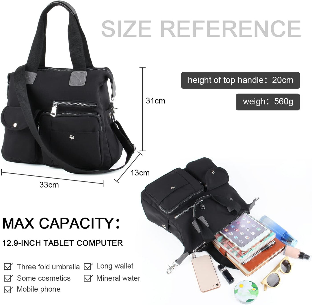 EVEOUT Damen Handtasche Multi Tasche Grosse Umhängetasche Hobo Taschen für Reise Arbeit Schule Campi