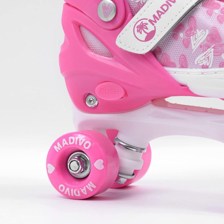 MADIVO Tropic Kinder Rollschuhe VERSTELLBAR | Ideal für Mädchen und Damen | Grössenverstellbare Roll