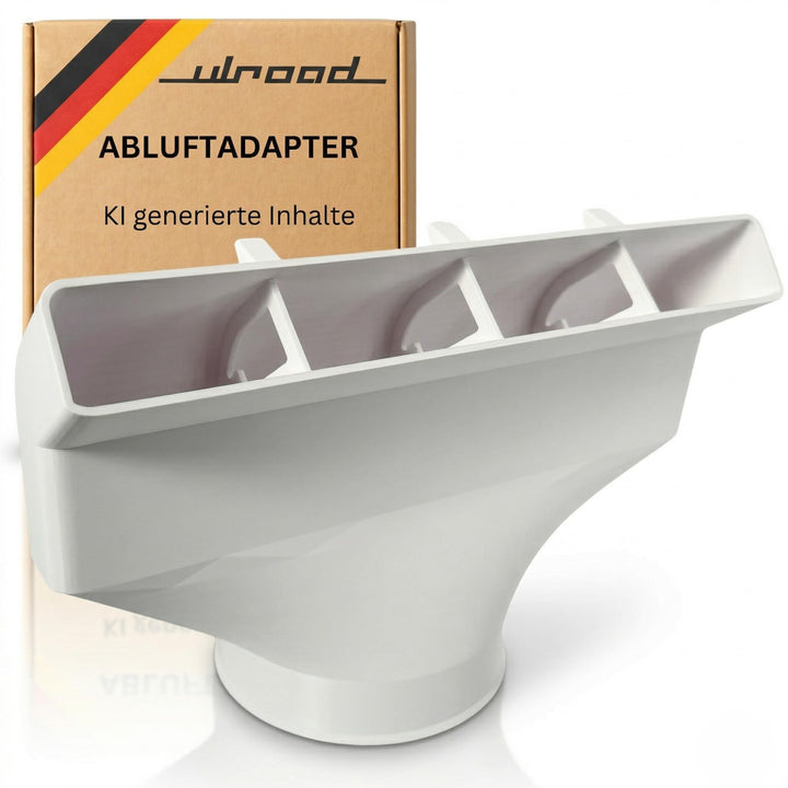 Fenster Adapter Klima Abluft extra breit und flach – Reduzierstück Ø150mm auf schmale Öffnung - Pass