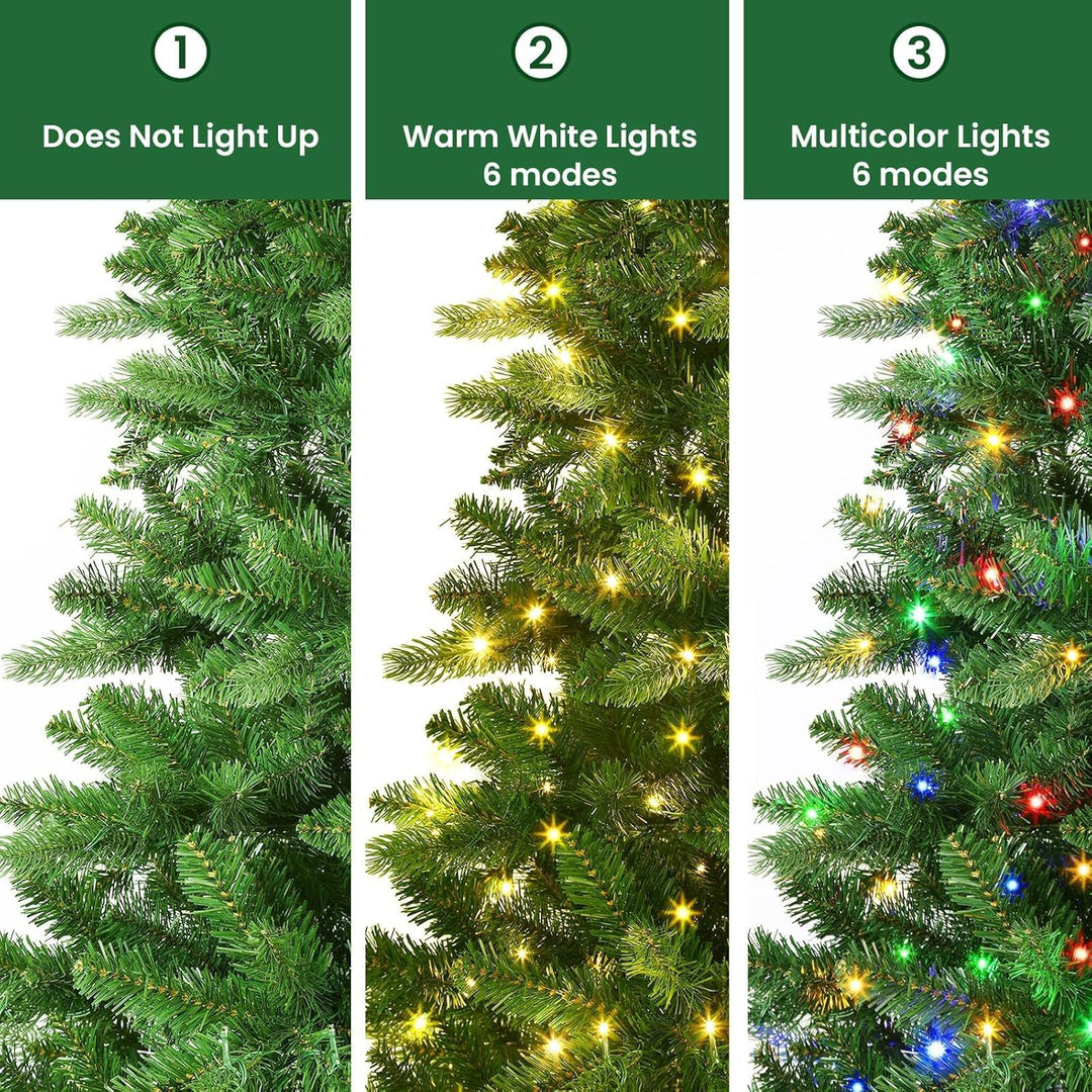 SHareconn 180cm Weihnachtsbaum künstlich Scharnier Weihnachtsbaum mit Beleuchtung 330 Warmweissen un